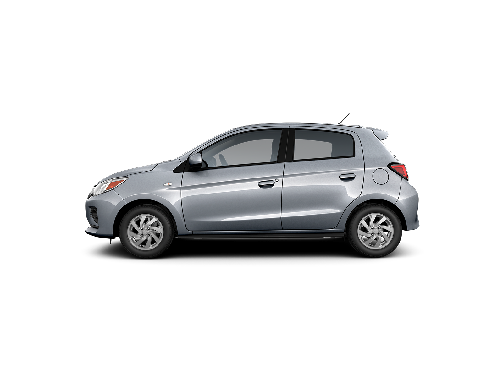 A gray 2024 Mitsubishi Mirage LE trim level.
