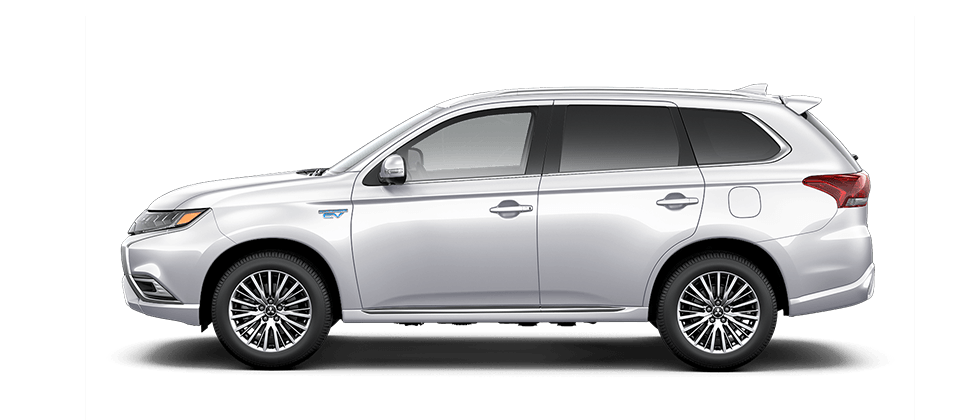 A white 2022 Mitsubishi Outlander PHEV SUV