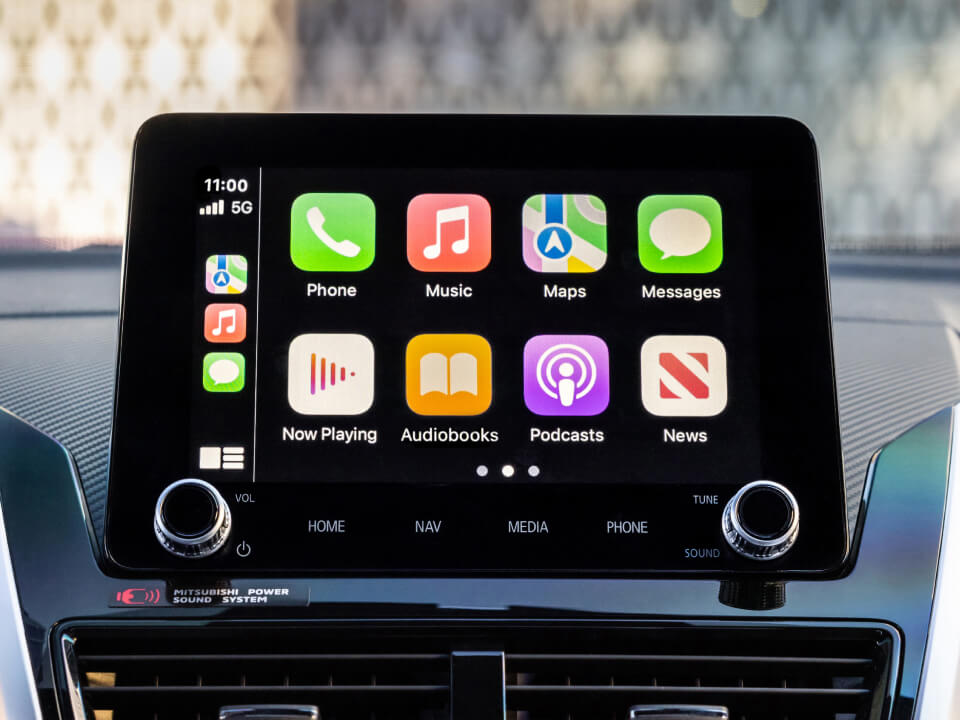 Apple Carplay display in 2023 / 2024 Mitsubishi Eclipse Cross Compact SUV