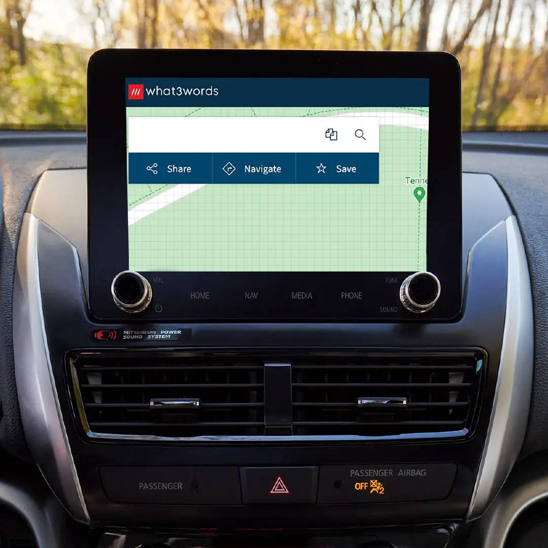 what3words integration in the 2023 / 2024 Mitsubishi Eclipse Cross Compact SUV