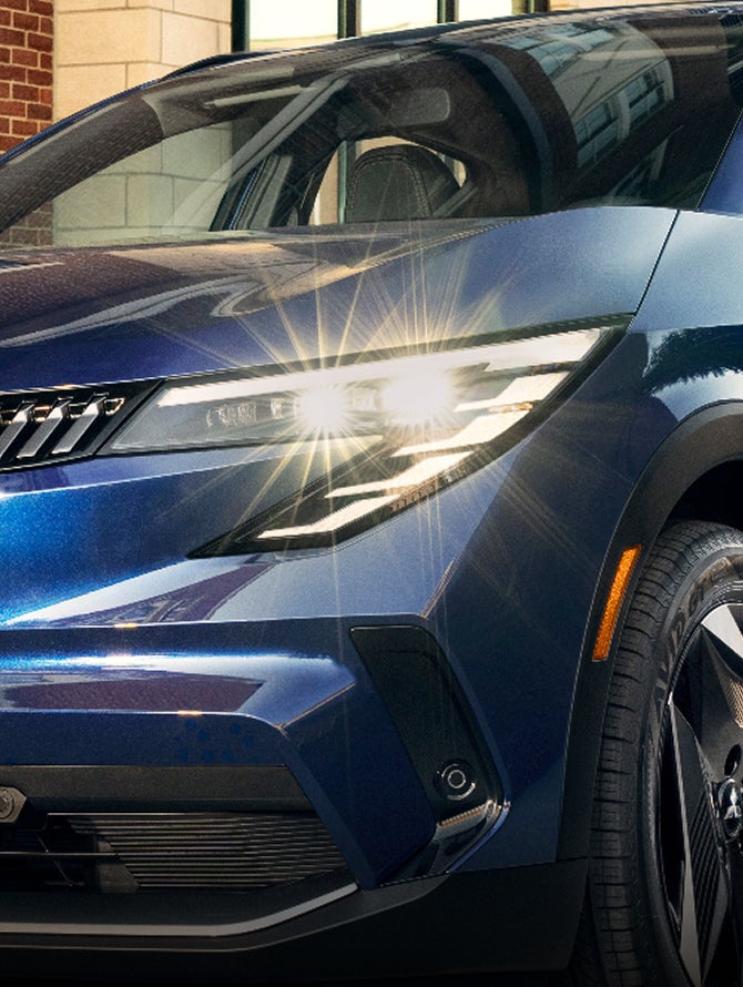 2027 Mitsubishi Eclipse Sportback electric SUV's LED headlights
