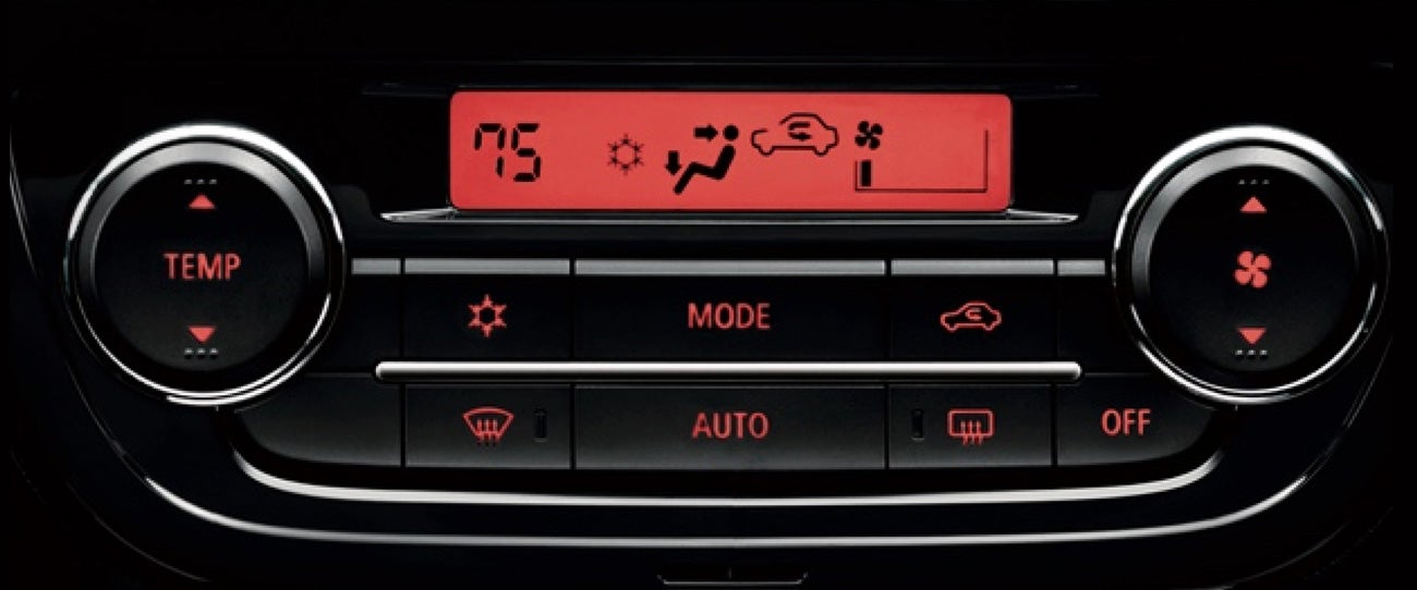 2023 Mitsubishi Mirage climate control panel