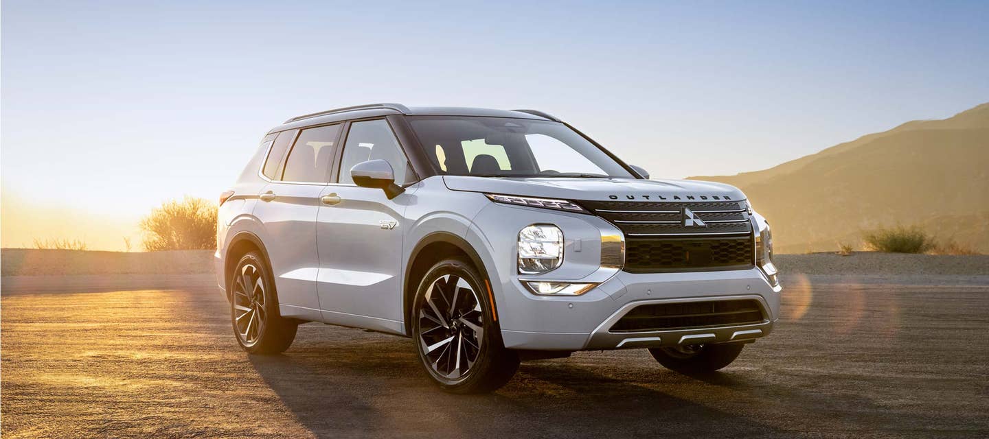 2024 / 2025 Mitsubishi Outlander PHEV SUV in the desert