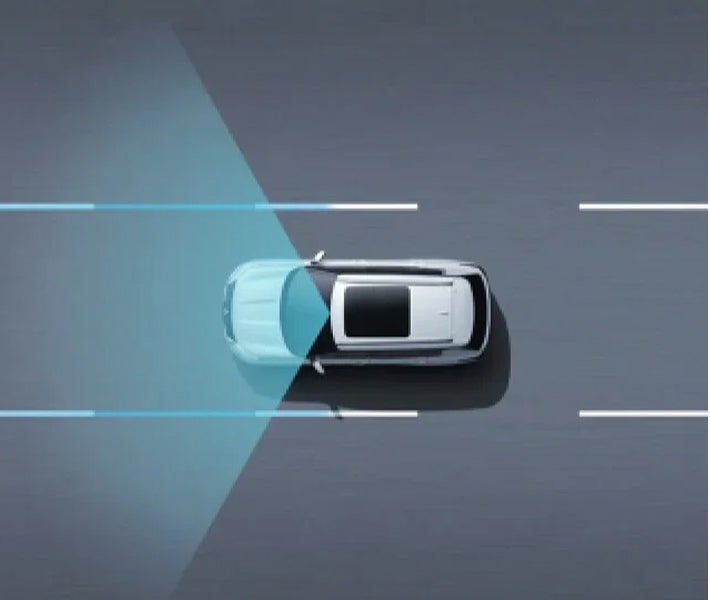 Graphic showing the Lane Centering Technology in the 2026 Mitsubishi Outlander PHEV SUV