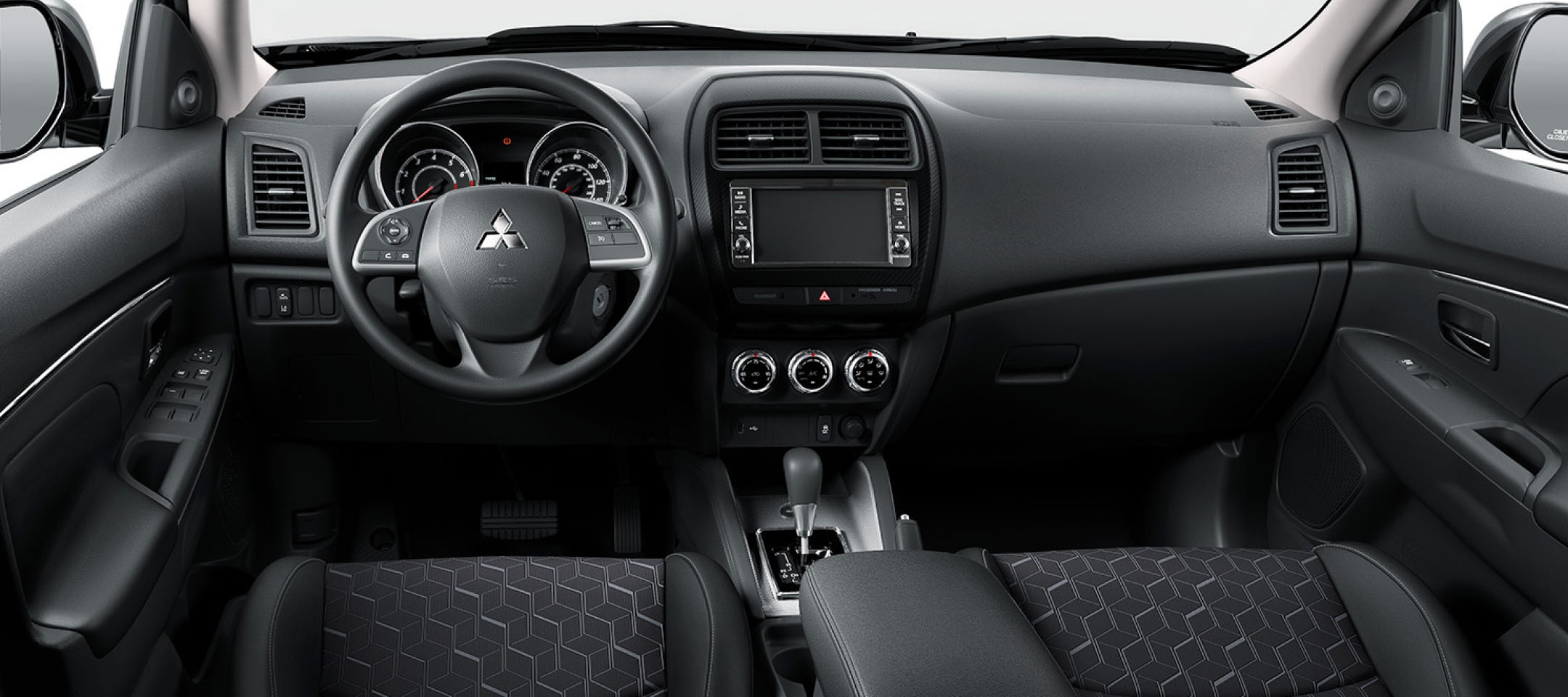 2023 Mitsubishi Outlander Sport SUV steering wheel and touchscreen