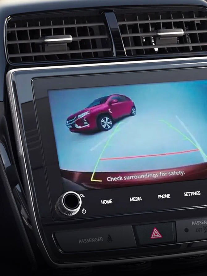 2026 Mitsubishi Outlander Sport SUV Display When Using Rearview Camera