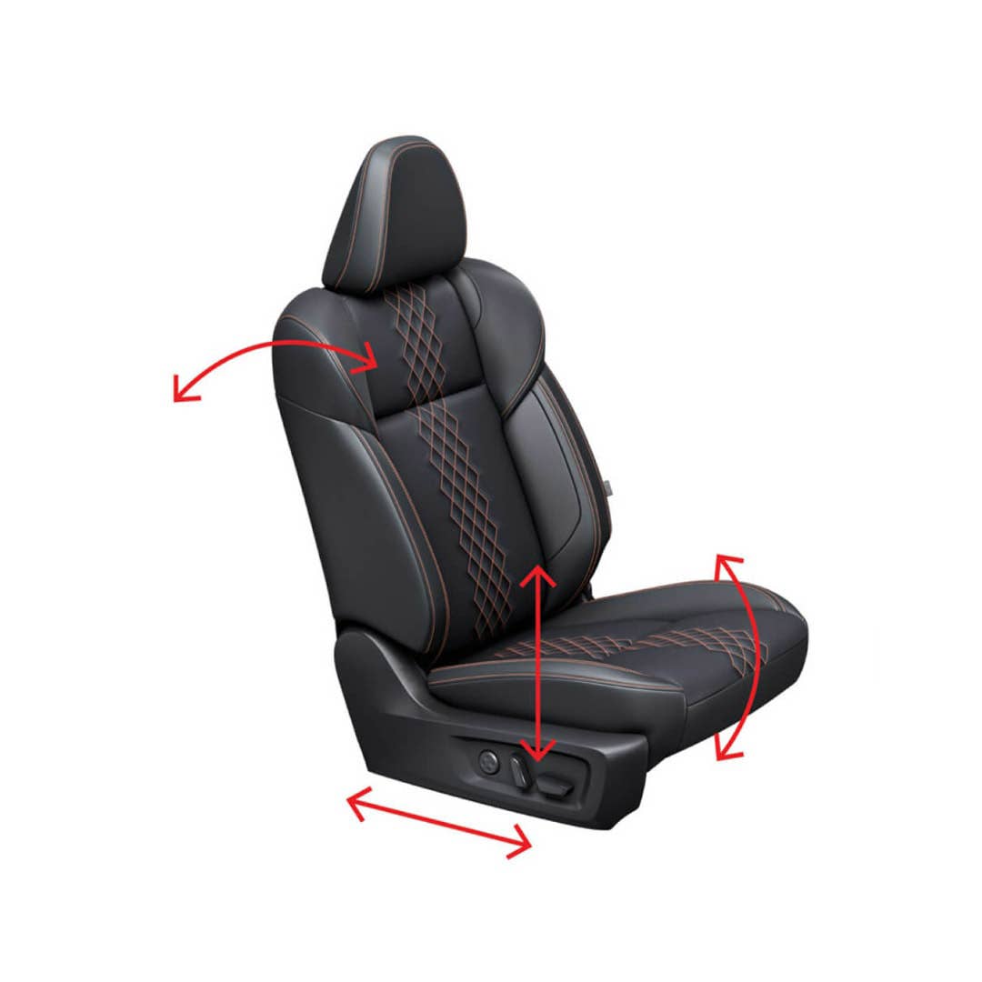 Animated demonstration of adjustable seating in the 2023 Mitsubishi Outlander SUV