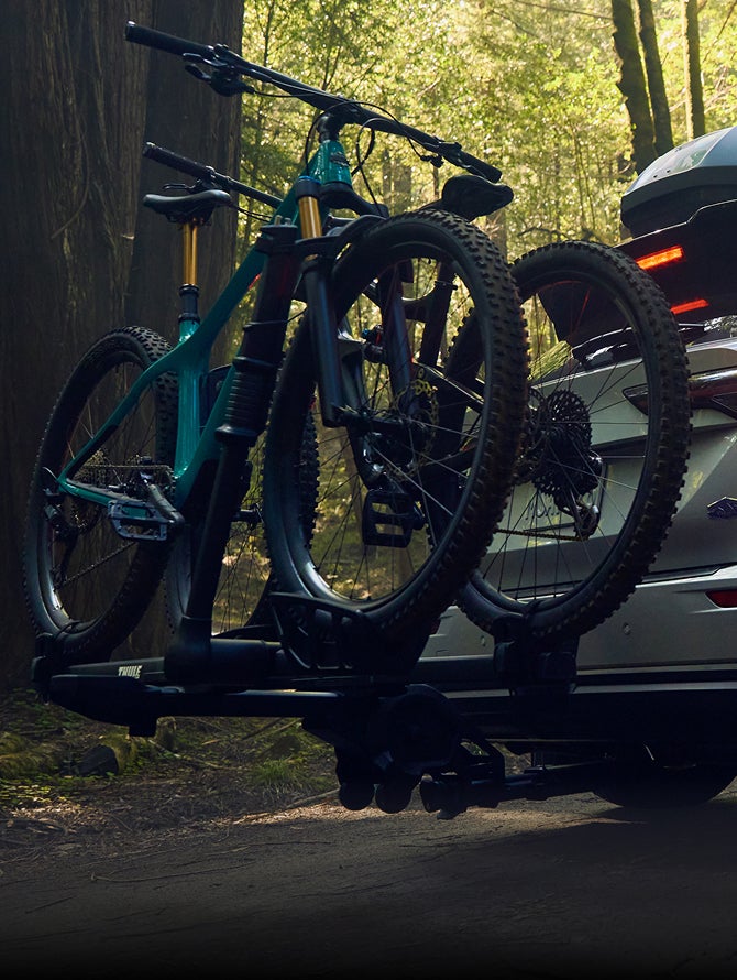 Rear-mounted bike rack on the 2025 Mitsubishi Outlander Trail Edition SUV