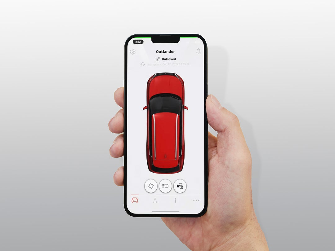 My Mitsubishi Connect App using Remote services on an Apple iPhone